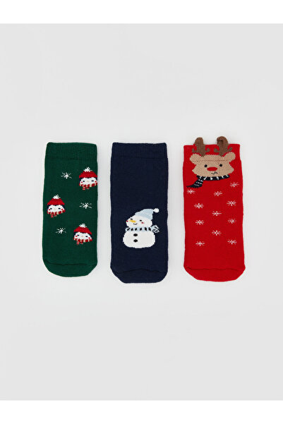 LC Waikiki New Year Themed Baby Boys' Ankle Socks 3-packs