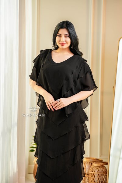 Bravo فستان سهرة للعيد بتصميم طبقات