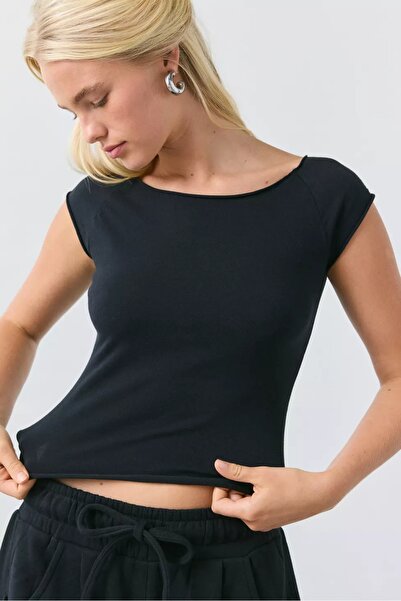World Fashion Trends New Season Natural Viscose Flexible T-Shirt Crop