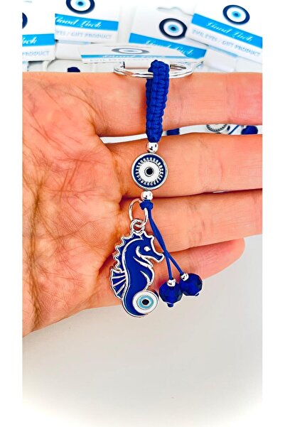 Cassime Μπρελόκ με μοτίβο ιπποειδών θαλάσσιων άλογων σε μπλε ναυτικό χρώμα, ε...