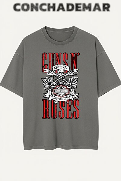 Vordevia Guns N' Roses με τύπωμα Premium oversized Βαμβάκι lu T-shirt