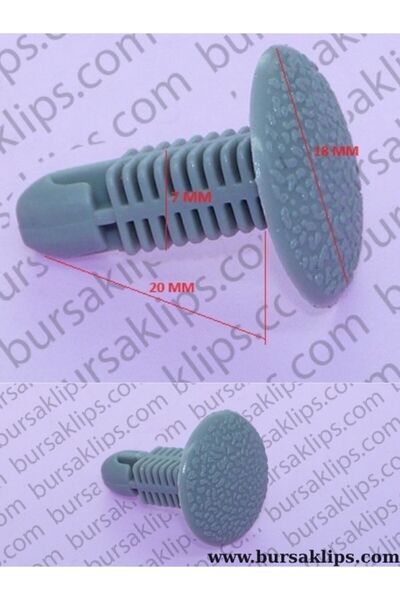 bursaklips 2843- مشبك تثبيت داخلي عالمي لسيارات هوندا، ميتسوبيشي، نيسان (رماد...