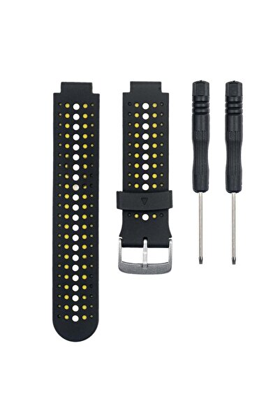 SILKASE GARMIN Ανθεκτικό Λουράκι Forerunner από Υγρή Σιλικόνη (15mm), Μαύρο/Κ...