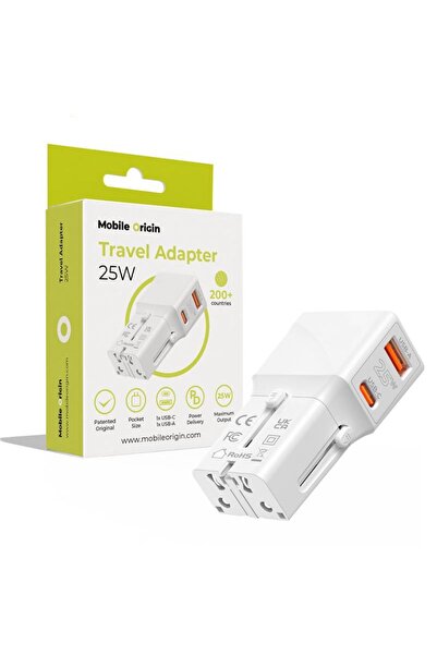 Mobile Origin Πολυαντάρτης ταξιδίου, φορτιστής ρεύματος, ΕΕ/ΗΠΑ/ΗΒ/Αυστραλία,...