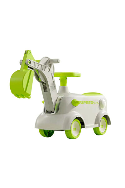 FLYPRO Excavator Baby Balance Bike for 1 Year Old Boys Girls, 4 Wheels Toddle...