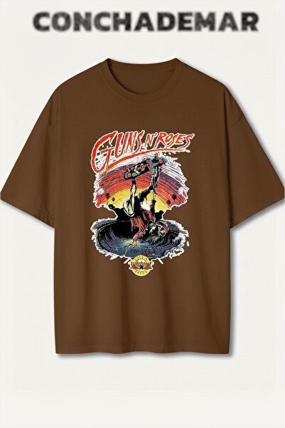 Vordevia Guns N' Roses με τύπωμα Premium oversized Βαμβάκι lu T-shirt