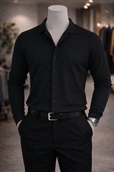 zs zaos fashion Ανδρικό μακρυμάνικο πουκάμισο με υφή, 100% βαμβακερό, στενή ε...