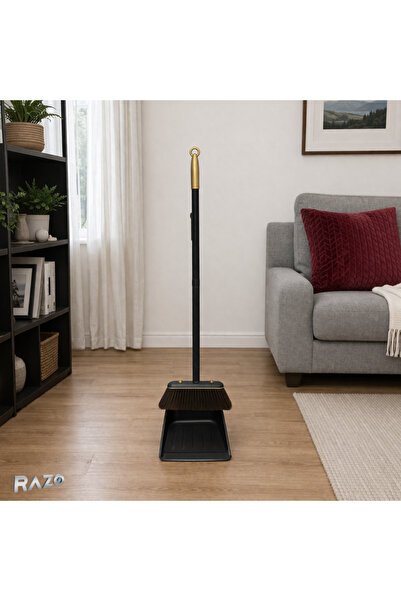 Razo Σετ σκούπας και φαρασιού με μακριά λαβή, Ανθεκτικό μέταλλο, Μοντέρνος σχ...