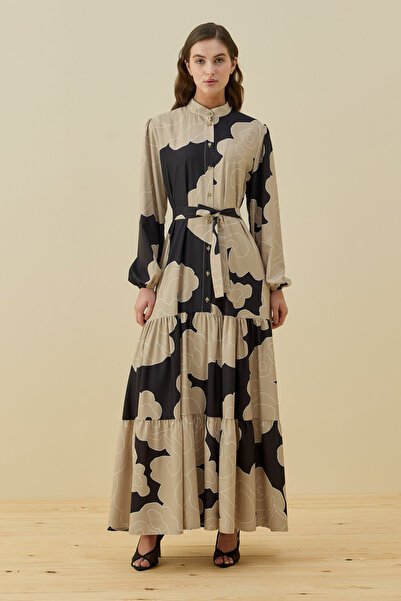 Merwishop Φόρεμα με μοτίβο και λεπτομέρεια βολάν στο τελείωμα της φούστας 178...