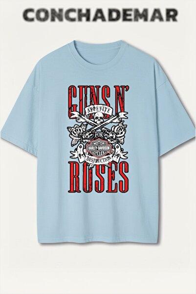 Vordevia Guns N' Roses με τύπωμα Premium oversized Βαμβάκι lu T-shirt