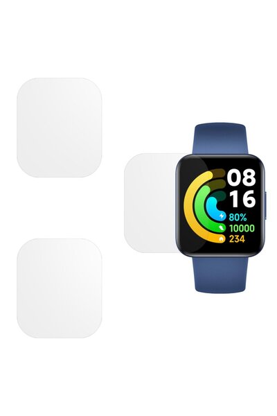 SILKASE Set 3 folii de silicon pentru ecran complet POCO Watch GL (39x34mm - ...