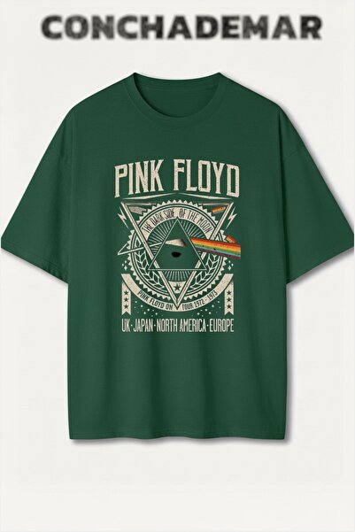 Vordevia Tricou din bumbac premium supradimensionat cu imprimeu Pink Floyd