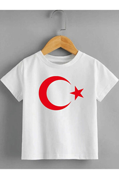 LİNOTTİ TRICOU COPII UNISEX DIN BUMBAC CU STEAUĂ ALEZĂ ȘI STEAG TURCESC