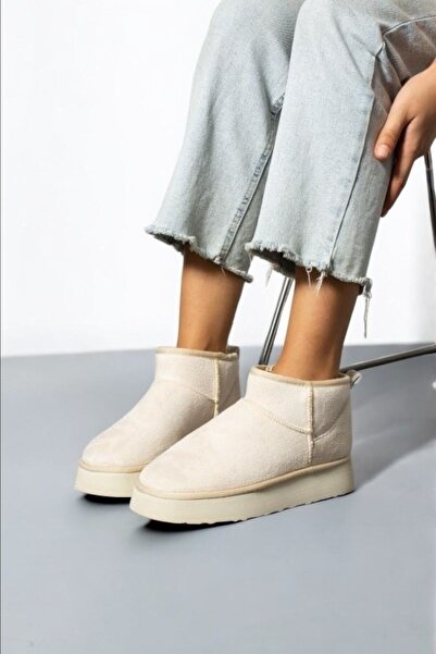 royalmoni Women's Fur Boots Thick Sole Non-Slip Sole Ankle Length Suede Boots...