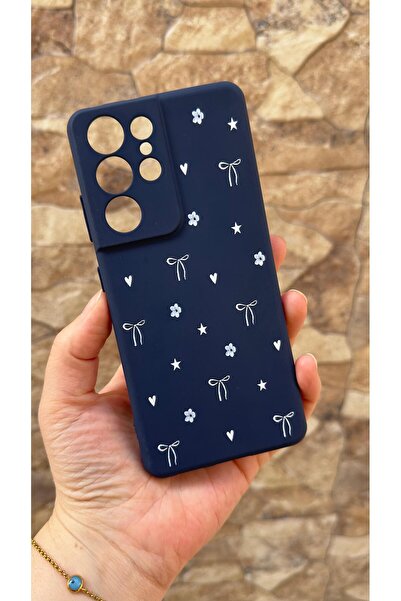 Vip Case Samsung Galaxy S21 Ultra Uyumlu Mini Fiyonk Desenli Silikon Darbe Em...