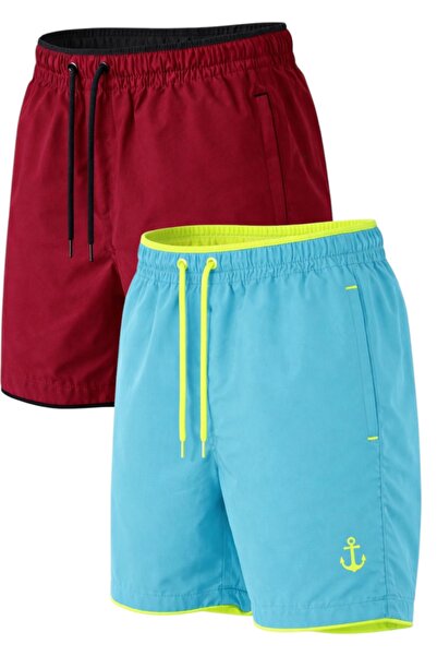 pandy Σετ 2 τεμαχίων: Πολύχρωμα μαγιό με φερμουάρ στις τσέπες και επένδυση