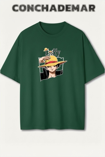 Vordevia Μπλουζάκι One Piece Luffy με στάμπα, Premium Oversize από βαμβάκι