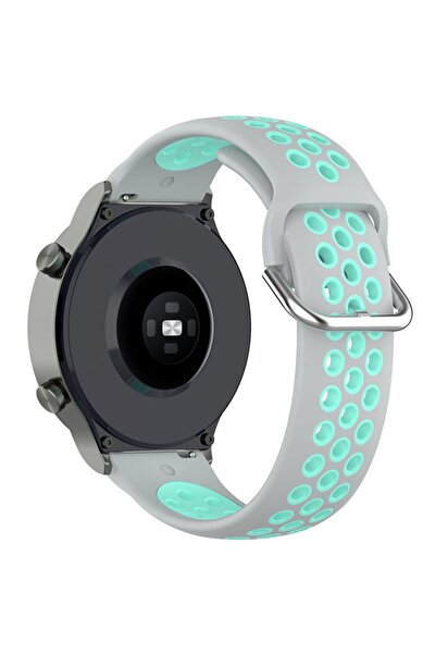 SILKASE Curea Sport Υγρό Λουράκι Σιλικόνης για Smartwatch (22mm), Γκρι/Κυανό