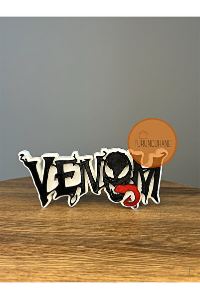 TURUNCUHANE Venom Marvel Logo Masaüstü Dekor Figür Hediyelik Avengers Yenilme...