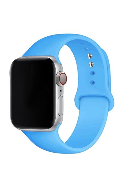 SILKASE Curea Silicon Lichid Apple Watch 42/41/40/38mm (Seria 11/SE), Albastr...