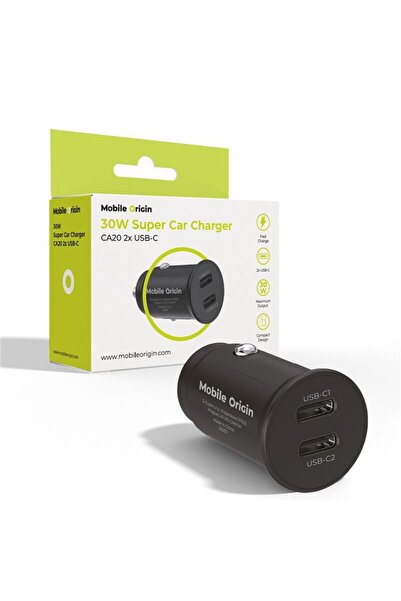 Mobile Origin Încărcător Auto 30W Super Car Charger CA20 - 2x USB-C