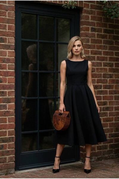 GAMZE ALPTEKİN Premium Κομψό Γυναικείο Φόρεμα – Αμάνικο, Μάξι Μήκος, Μοντέρνο...