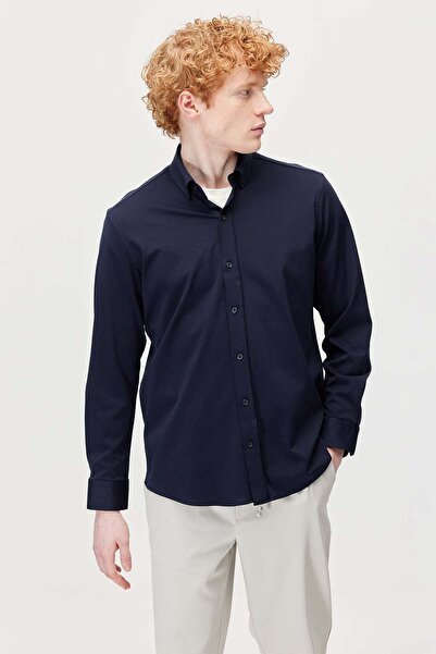 PAULMARK Ανδρικό πουκάμισο Με υφή κανονικής εφαρμογής