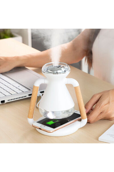 InnovaGoods Υγραντήρας Διαχυτης Αρωματος και Ασύρματος Φορτιστής 3 σε 1 Misvolt