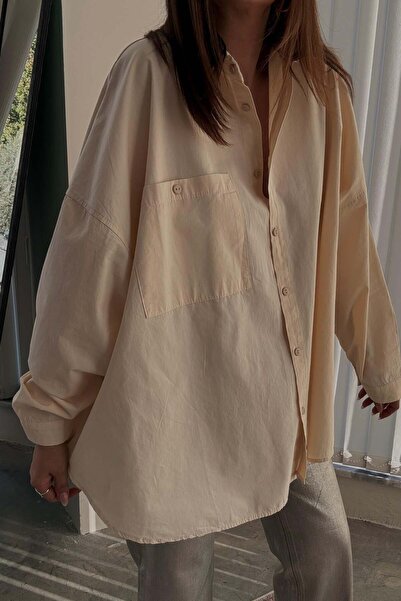 Lavanta Tekstil Μεγάλο πουκάμισο μονής τσέπης