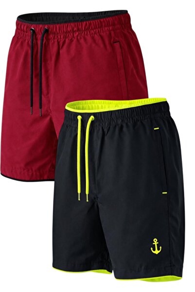 pandy Σετ 2 τεμαχίων: Πολύχρωμα μαγιό με φερμουάρ στις τσέπες και επένδυση