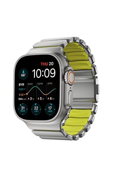 Nomad Curea Stratos Λουράκι για Apple Watch 45/46/49mm, Τιτάνιο / Volt FKM