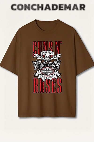 Vordevia Guns N' Roses με τύπωμα Premium oversized Βαμβάκι lu T-shirt