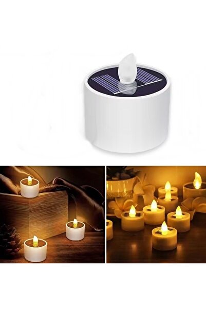 gaman YY-37 Mini Güneş Enerjili Solar Dekoratif Led 1w Alev Efekli Işık Mum D...