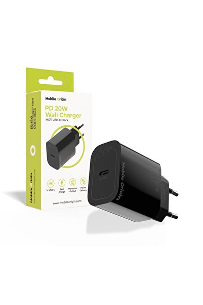 Mobile Origin Incarcator de retea MO11, Power Delivery 20W, 1 x USB-C, Negru
