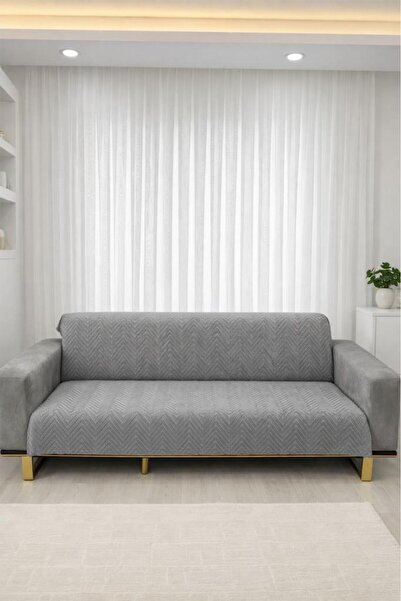 Çeyiz Diyarı Κάλυμμα καναπέ Teddy Wellsoft 170x215 εκ. Γκρι
