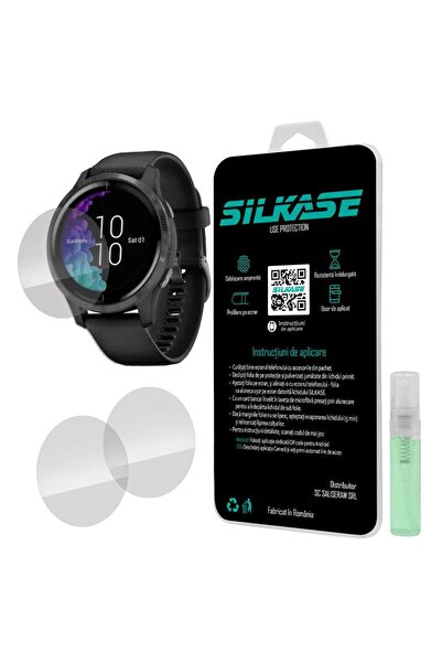SILKASE Σετ 3 ολοκληρωμένων προστατευτικών μεμβρανών σιλικόνης Garmin Venu (4...