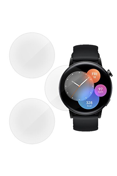 SILKASE Σετ 3 θήκες σιλικόνης για Huawei Watch GT 3 (46mm - 1.43 ίντσες), Γυα...