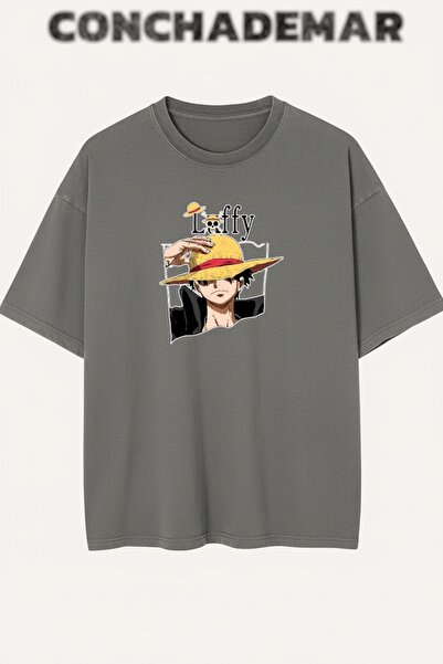 Vordevia One Piece Luffy Printed Premium Oversize Cotton T-Shirt