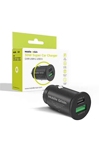 Mobile Origin Încărcător Auto Rapid 30W Super Car Charger CA19, Porturi USB-C...