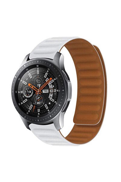 SILKASE Curea Magnetic Link Smartwatch (22mm), Λευκό