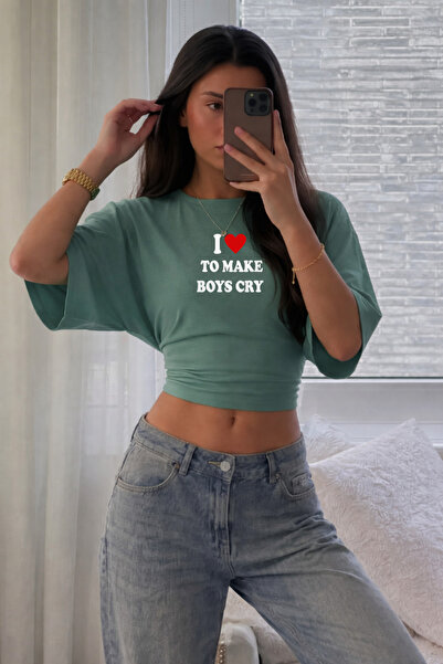 COMBİNE MİCHAİL Γυναικεία και ανδρική μπλούζα με στάμπα Cry, στενή εφαρμογή, ...