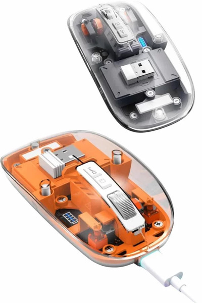 FTA TİCARET Mouse Fare Kablosuz Mouse Fare Şarjlı Bluetooth Sessiz 5 Tuşlu Şe...
