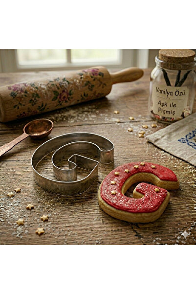 G harfi metal kurabiye kalıbı 1 adet