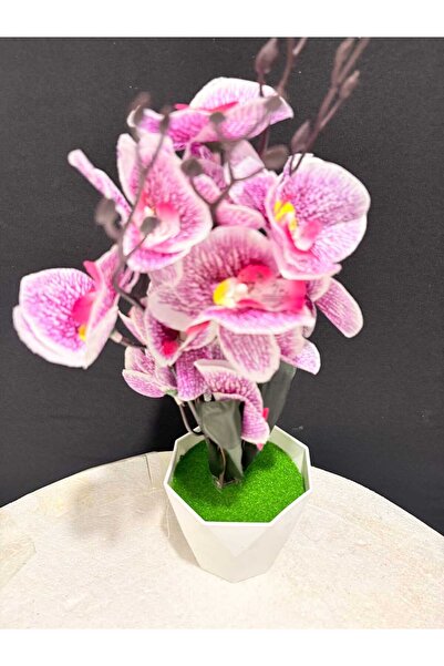 ENG PARTİ DÜNYASI Decorative Artificial Orchid Arrangement – Tabletop Flower ...