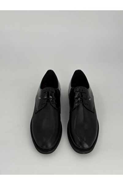 Pierre Cardin Μαύρα ανδρικά δερμάτινα παπούτσια με κορδόνια για ειδικές περισ...