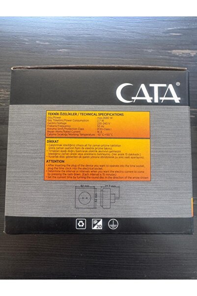OFAS ENERJİ Cata CT-9180 MEKANİK ZAMAN SAATLİ PRİZ ZAMAN AYARLAMALI PRİZ