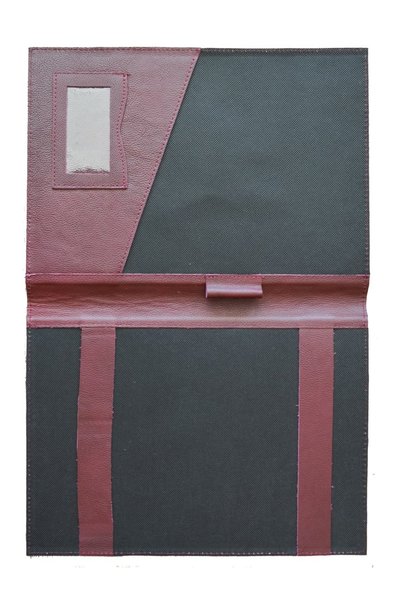 KilimCo. Antique Kilim Detailed A4 Size Burgundy Color Leather Organizer