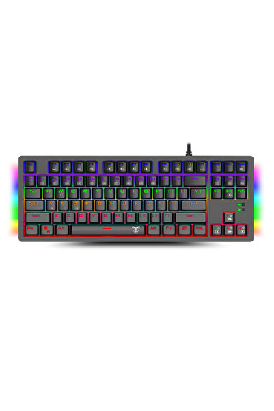 T-DAGGER BALI, T-TGK311-BL, USB Kablolu, Türkçe Q, Rainbow Backlight, Blue Mekanik Switch, 87