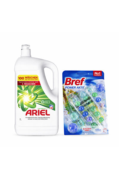 Bref Power Aktiv WC + Υγρό Απορρυπαντικό Γενικής Χρήσης 100 Πλύσεις