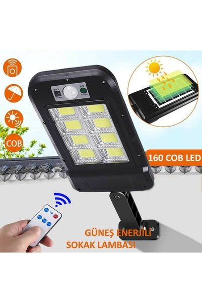 yusa stores 160 Led Uzaktan Kumandalı Solar Bahçe Lambası Güneş Enerjili Hare...
